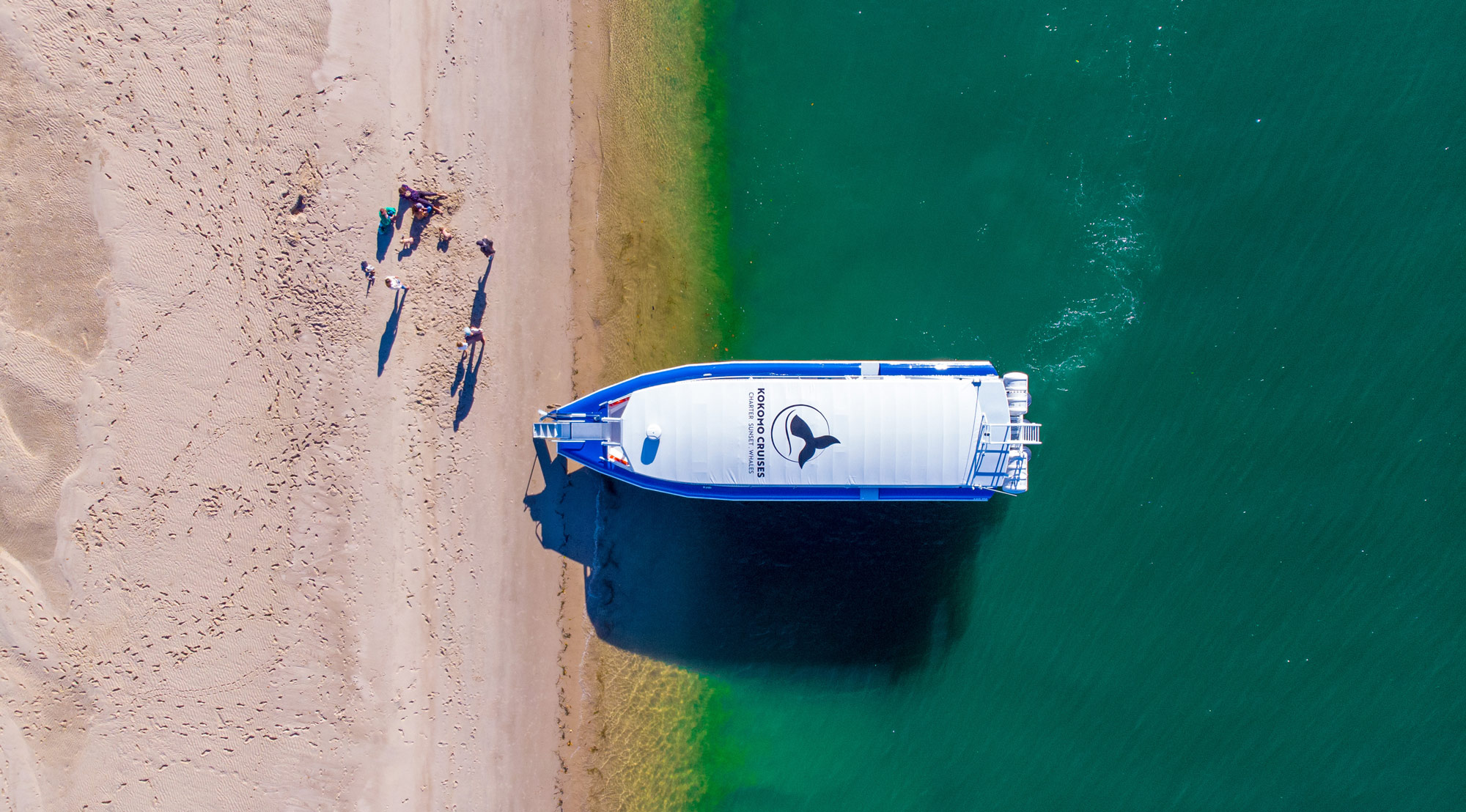 Aerial shot of Kokomo Cruises Vessel